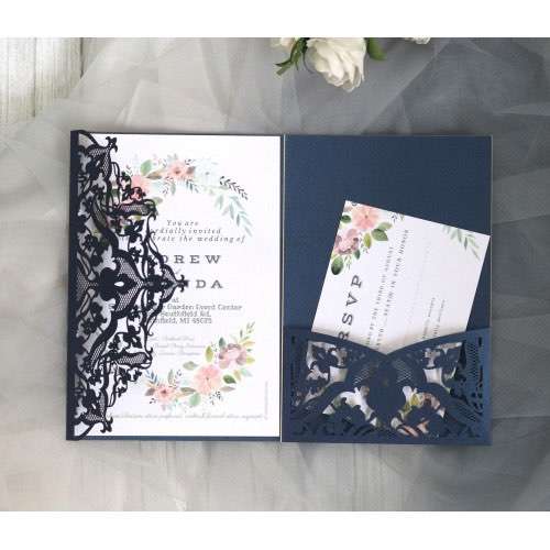 Christmas Invitation Thanksgiving Day Greeting Card New Laser Wedding Card